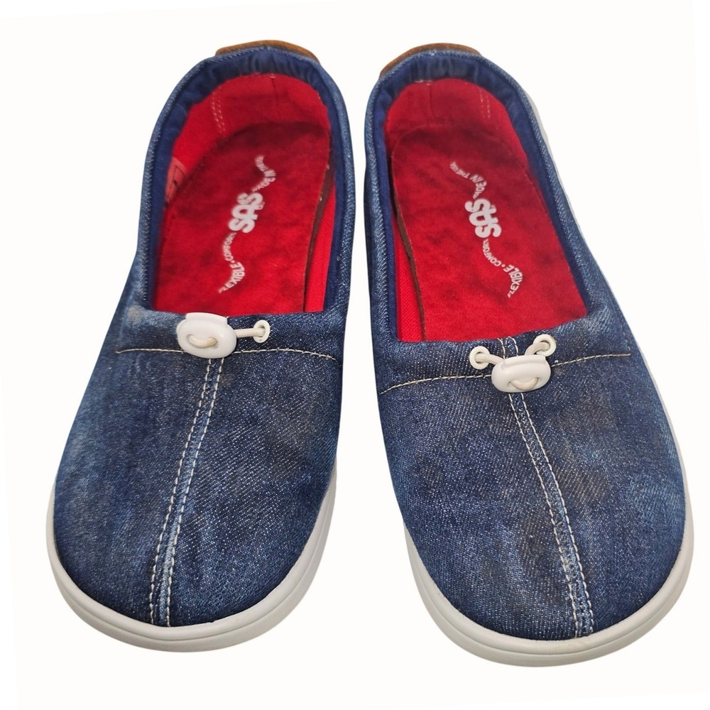 SAS Blue Jean Funk Active Slip On Loafer Womens Sz 8W
